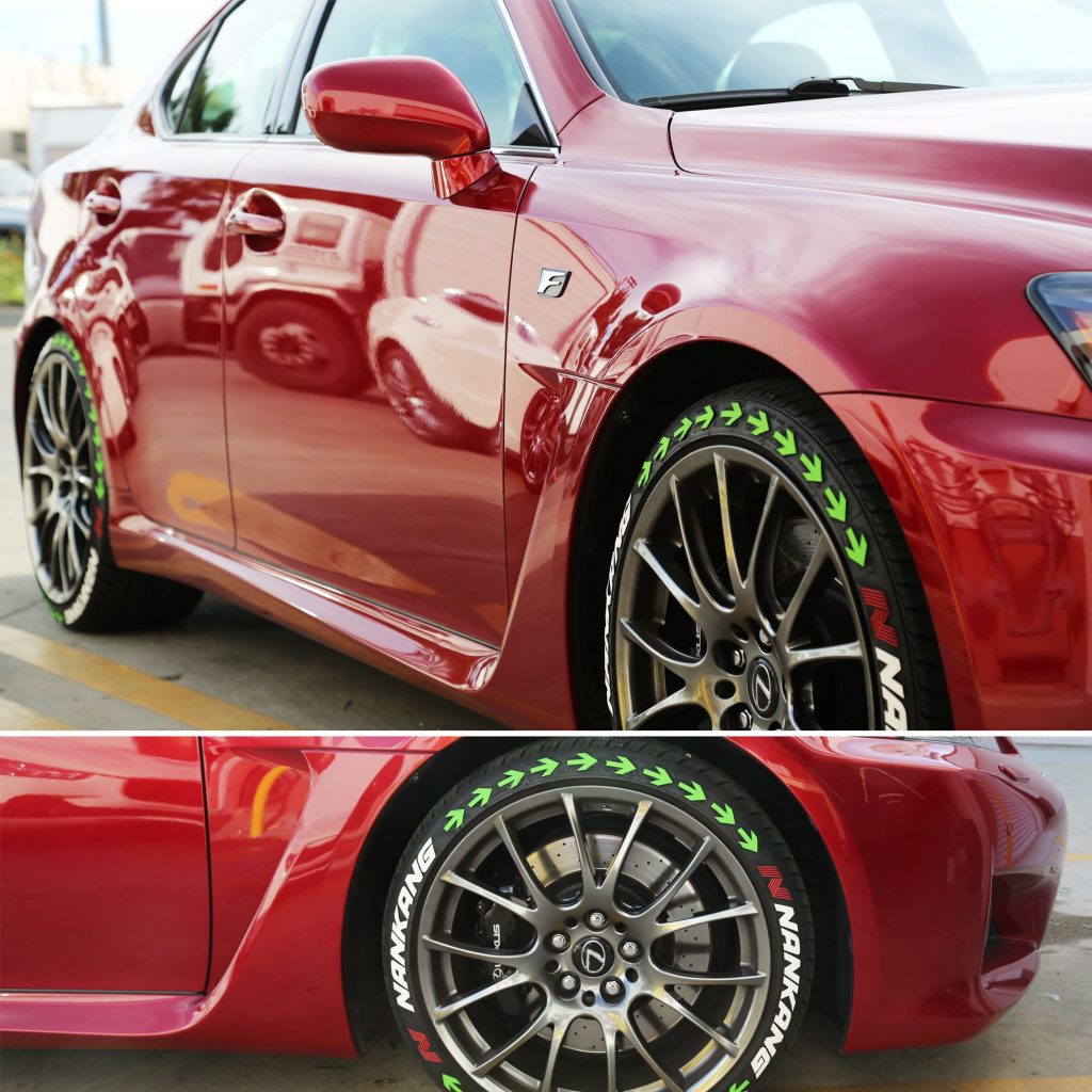 LEXUS ISF - NANKANG GREEN ARROW TIRES - TIRE STICKERS ...