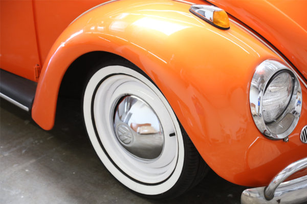 Vw Beetle With Aftermarket White Wall Tires 