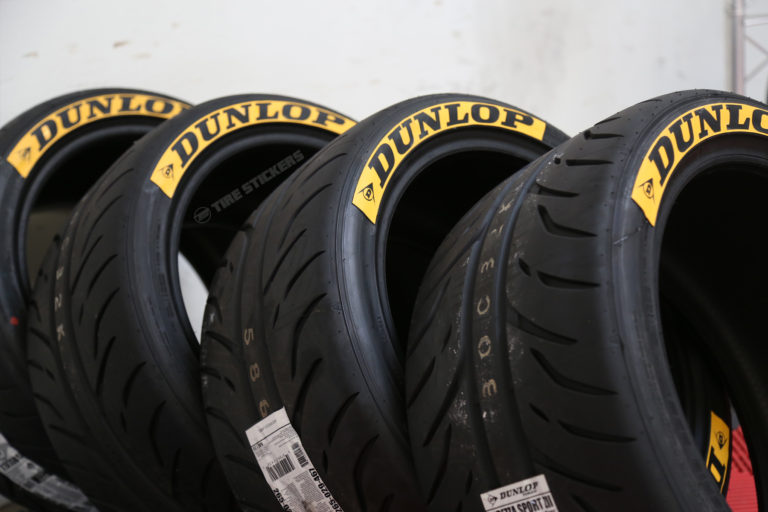 yellow dunlop mx tire stickers