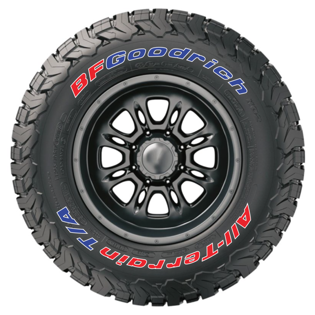 Official BFGoodrich Tire Letters TIRE STICKERS