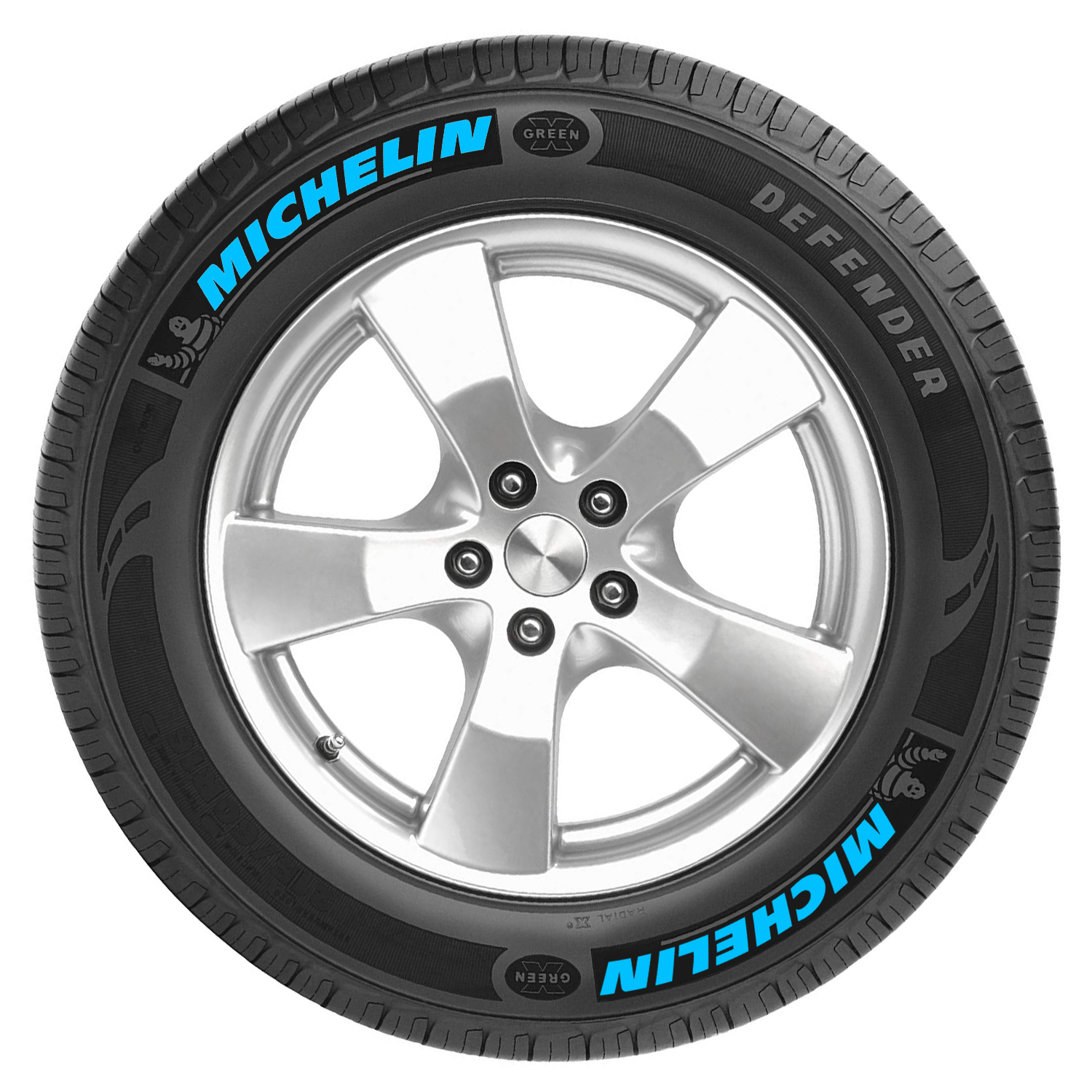 Michelin Defender All Season Tire - Blue letters-2 | TIRE STICKERS .COM