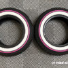 Pink and White Wall Tires - Custom Tire Stickers