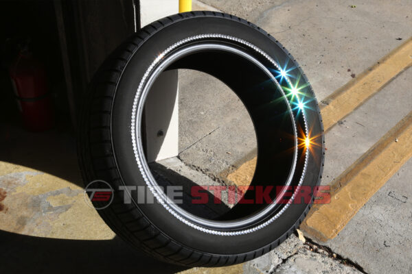 Bedazzled Tires with Rhinestones - Tire Stickers 1